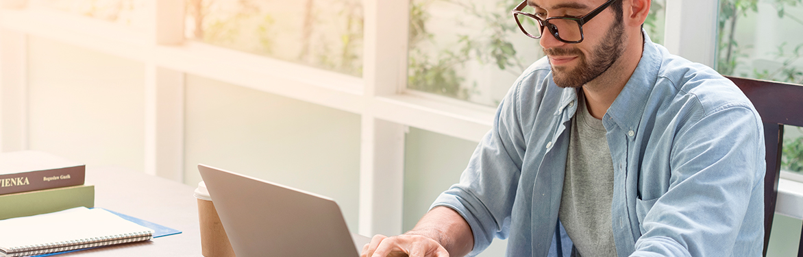 man with laptop