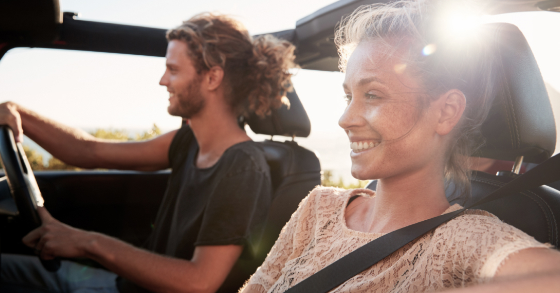 couple in a car